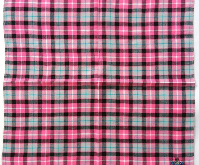 Vivienne ハンカチ Vivienne Westwood ヴィンテージ ハンカチ チェック ピンク 18.5