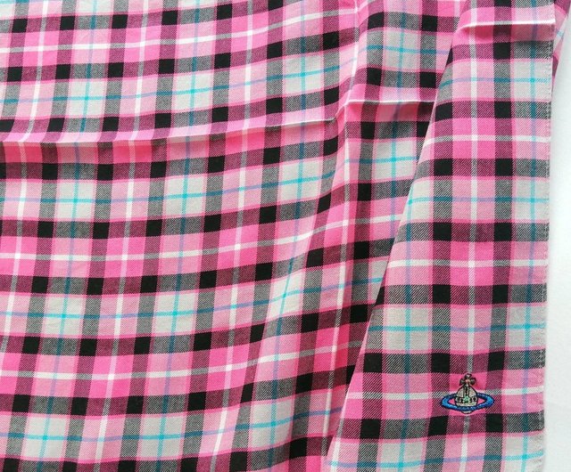 Vivienne ハンカチ Vivienne Westwood ヴィンテージ ハンカチ チェック ピンク 18.5
