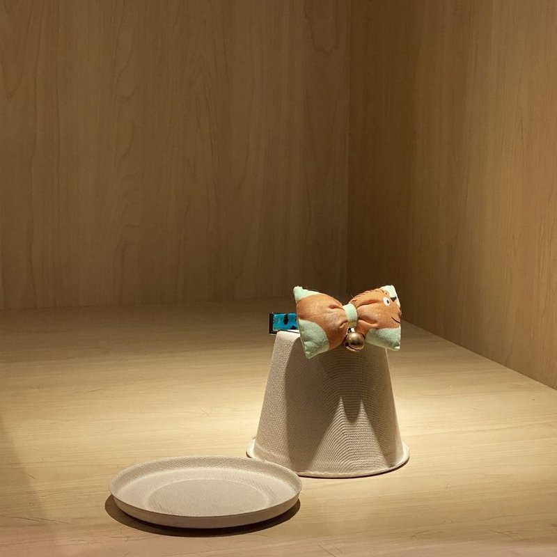 簡約手工定制貓項圈 Dino Park Safety Breakaway Cat Collar - 項圈/牽繩 - 棉．麻 綠色