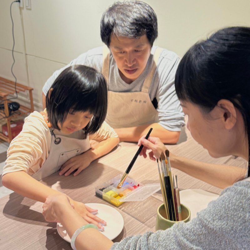 12月試營運親子彩繪手印盤體驗課 台北士林 親子體驗 - 陶藝/玻璃 - 陶 