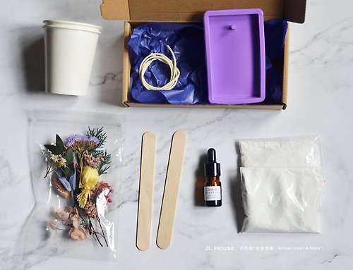 JL House手作皂 生活香氣 DIY材料包| 秘密花園植物擴香石,可做2件 附植物精油