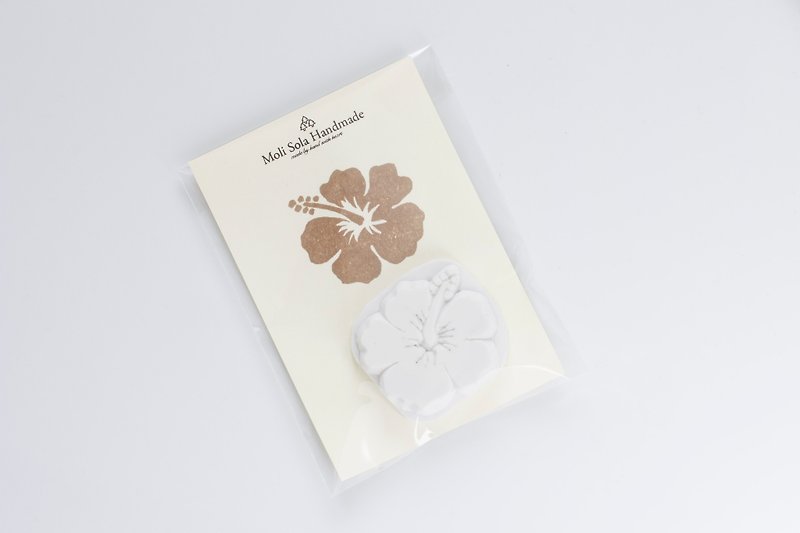 Hand carved Hawaii hibiscus rubber stamp - Stamps & Stamp Pads - Rubber White