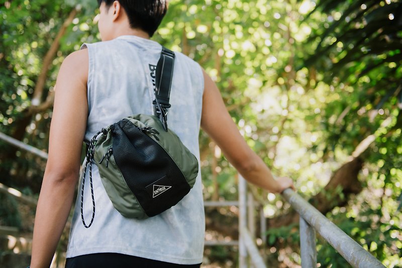 Theo TwoWay Drawstring Bag - Messenger Bags & Sling Bags - Eco-Friendly Materials Green