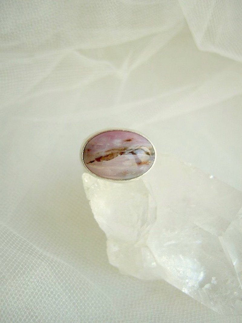 Pink Opal ring 17.5 - แหวนทั่วไป - เครื่องเพชรพลอย สึชมพู