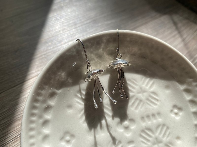 Jellyfish Earrings - Earrings & Clip-ons - Sterling Silver Silver