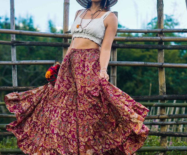 花柄パンツ、花柄コットンパンツ、花柄ワイドレッグパンツ、女性