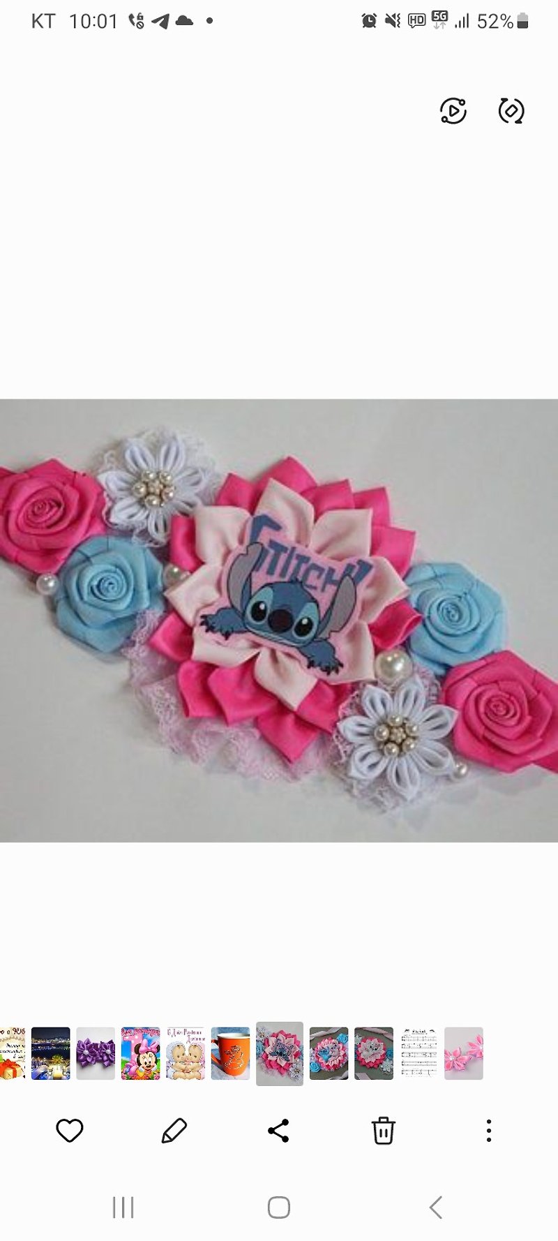 Blue Baby shower Maternity sash boy Lilo and Stitch Pregnancy gift Gender reveal - Belts - Other Materials Blue