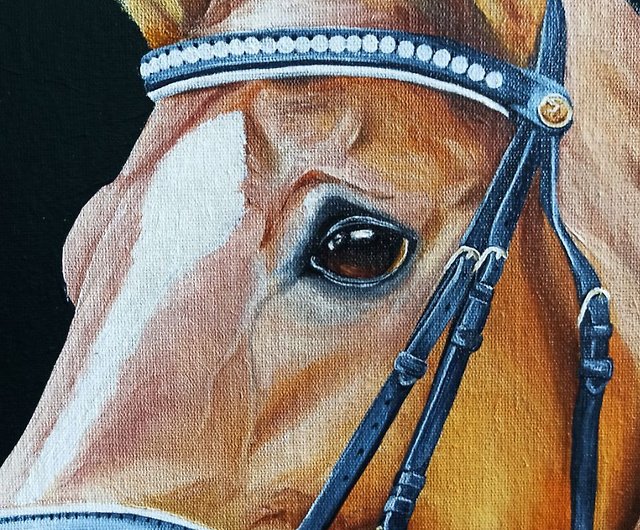 馬の油絵 馬の動物アート 馬 - ショップ ViktoriiaDoArt ポスター・絵 
