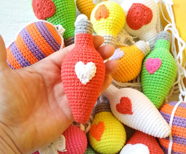 Crochet light build garland. Wall hanging decor garland light. Rainbow  bunting. - Shop TatiStoreShop Wall Décor - Pinkoi