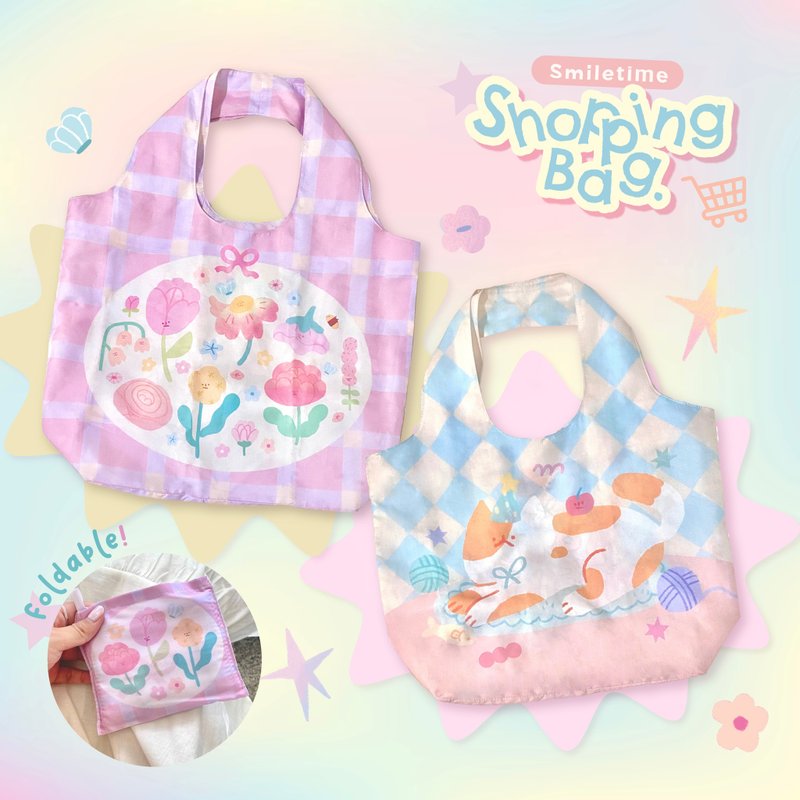 Smiletime Shopping Bag - 手提包/手提袋 - 尼龍 