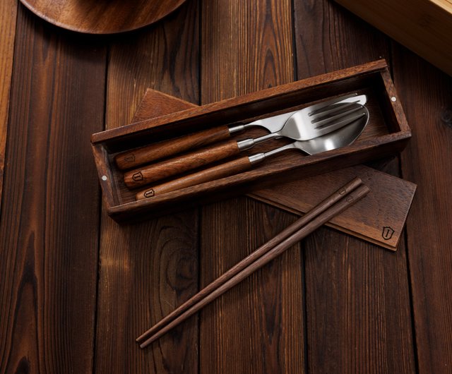 タイアンティークカトラリーセット スプーン ナイフ フォーク 41点 木