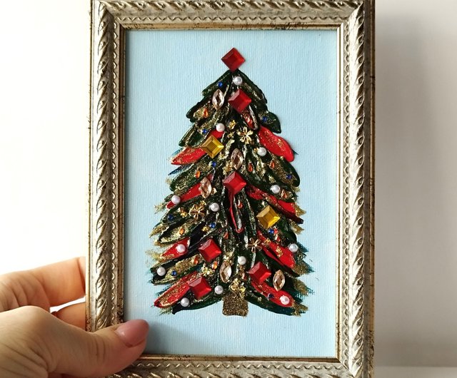 クリスマス 絵画 ボタニカルアート ツリー テクスチャーアート クリスマスツリー クリスマス 絵画 ボタニカルアート ツリー テクスチャーアート