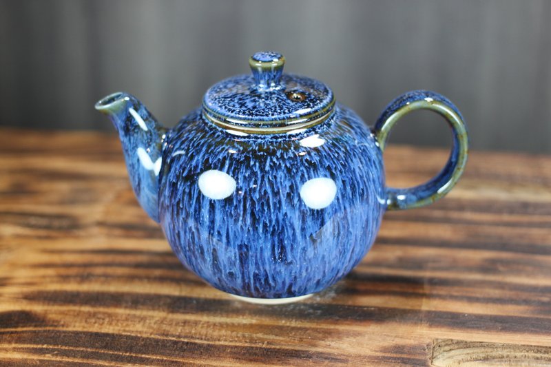 【送禮好物】240ml 湛海 天目釉 圓滿茶壺 鶯歌名家葉敏祥作品 - 茶壺/茶杯/茶具 - 瓷 