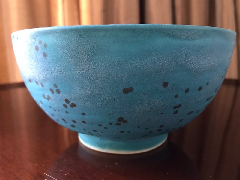 Indigo blue multi-layer crystal glaze fired pottery bowl soup bowl rice bowl sal - Bowls - Pottery Multicolor