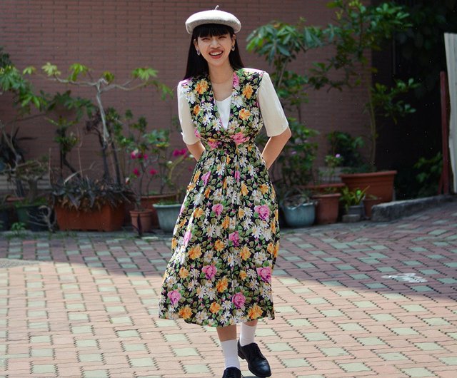 Princess Huahua | European style vintage short-sleeved dress