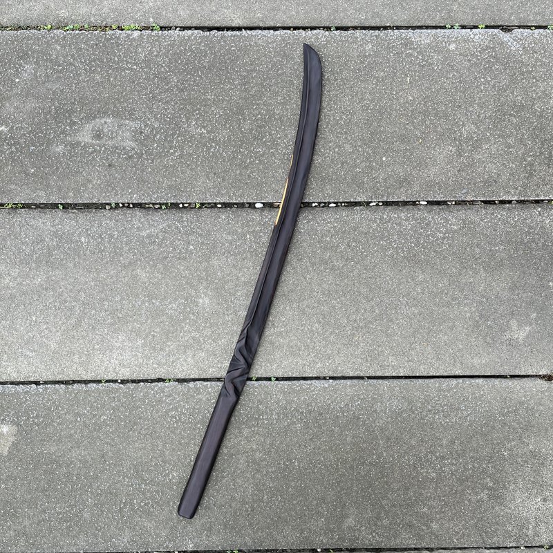 我販劍　妖刀　曉夜登　手工木劍藝術木刀　武士刀日本刀　魔劍 - 裝飾/擺設  - 木頭 黑色