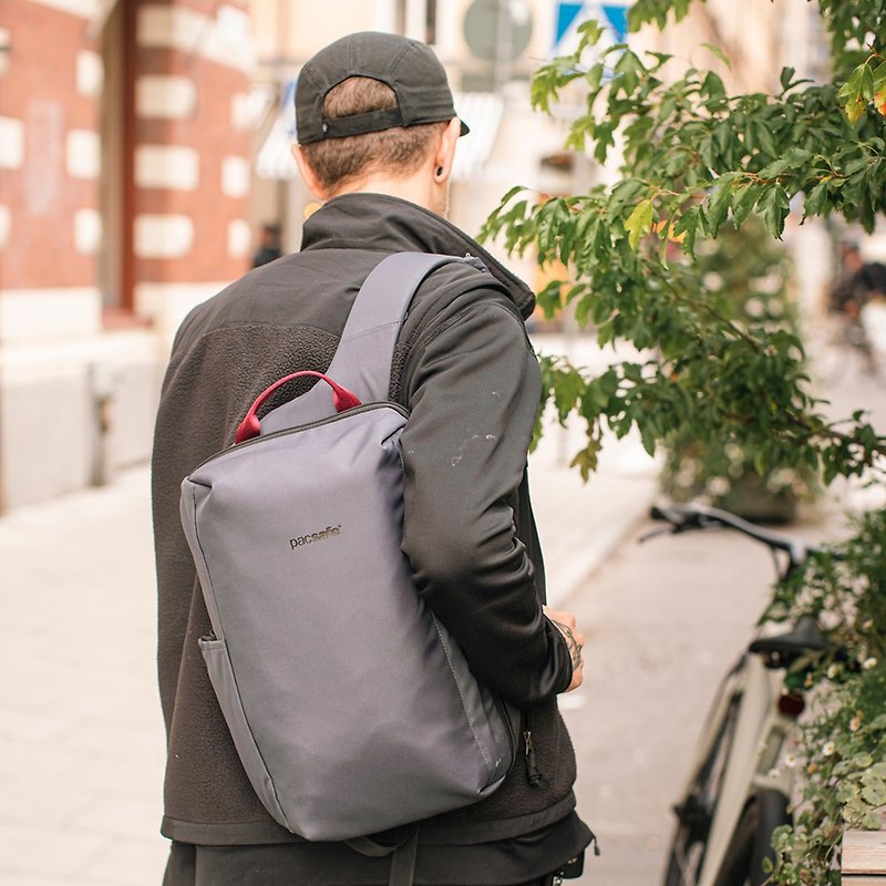 Pacsafe Metrosafe X | Five patented anti-theft commuter backpack 11L rock gray - กระเป๋าเป้สะพายหลัง - วัสดุอีโค สีเทา