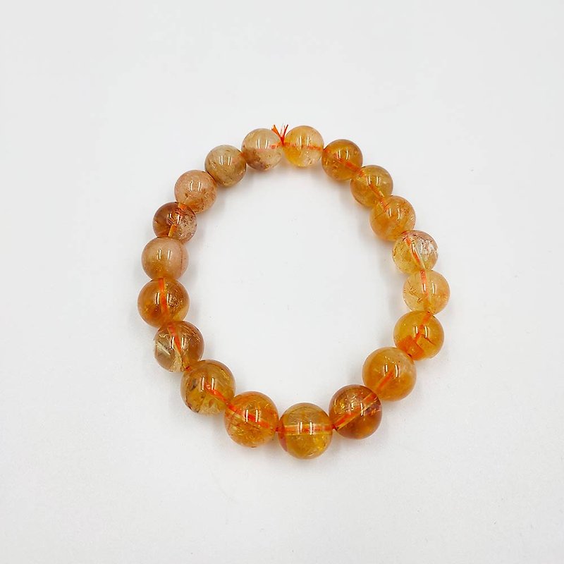 Citrine Band Hair Hand Bead Bracelet Jewelry Good Fortune Career Fortune - Bracelets - Other Materials Yellow