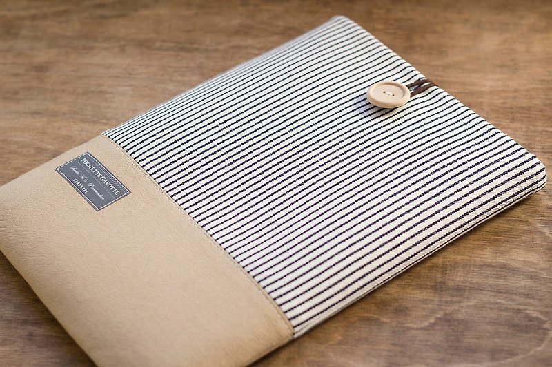 棉．麻 平板/電腦保護殼 卡其色 - 平板套、保護套、電腦包