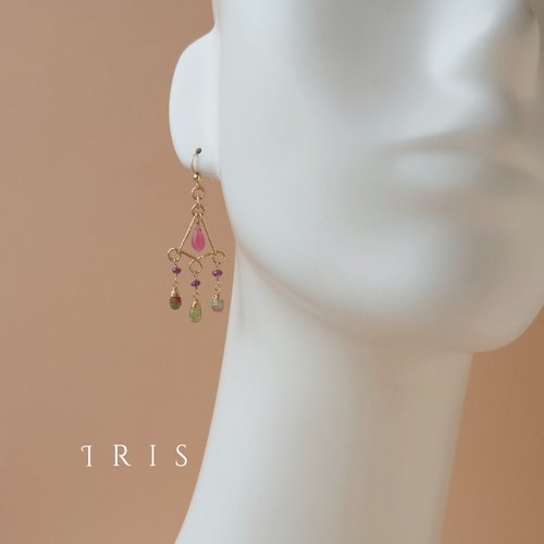 14kgf ピンクサファイア ロードライトガーネット マルチカラー