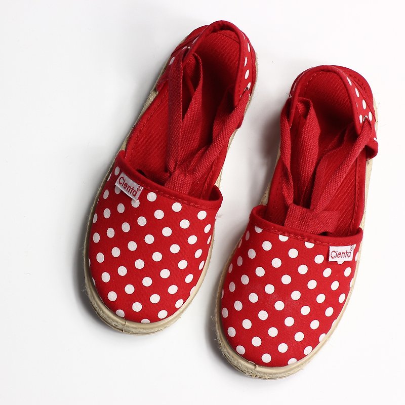 西班牙國民帆布鞋 CIENTA 41088 02紅色 幼童、小童尺寸 - 男/女童鞋 - 棉．麻 紅色