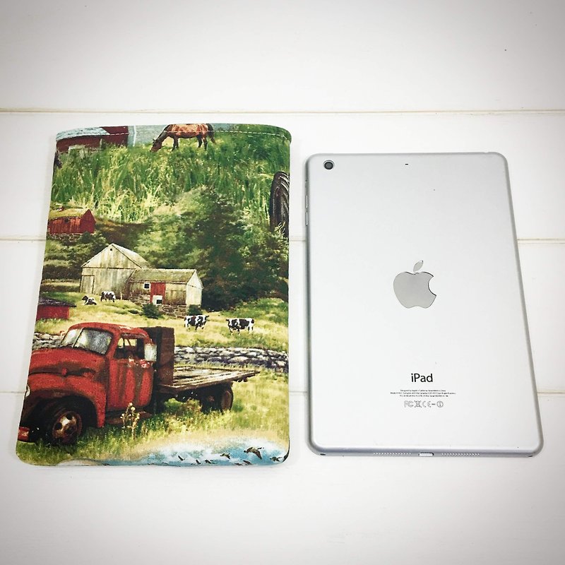 |R• | Fastest iPad | Industrial Countryside | U-shaped Flat Bag/Plate Cover | 7.9吋 - เคสแท็บเล็ต - ผ้าฝ้าย/ผ้าลินิน 