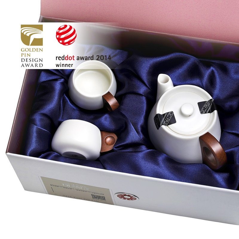 德國紅點設計獎|白居易3入禮盒(壺+2杯) - 茶具/茶杯 - 陶 