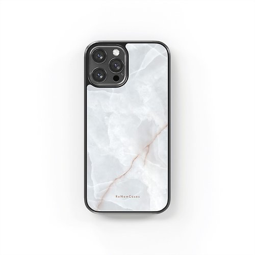 ReNewCases 環保 再生材料 iPhone 三合一防摔手機殼 白色大理石紋
