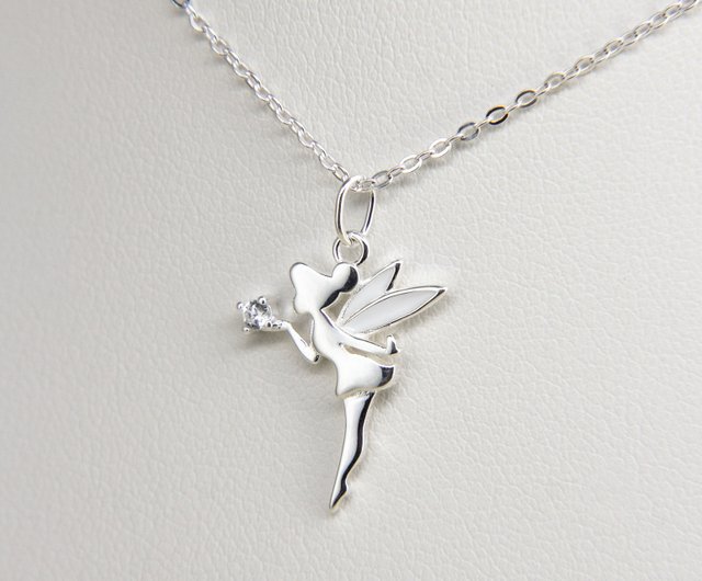 妖精クリスタルネックレス | ティンカーベルゴールド宝石ネックレス