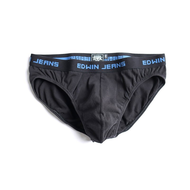 EDWIN elastic close-fitting pure cotton briefs-men's style (black) single piece #multiple pieces discount - ชุดชั้นในผู้ชาย - ผ้าฝ้าย/ผ้าลินิน สีดำ