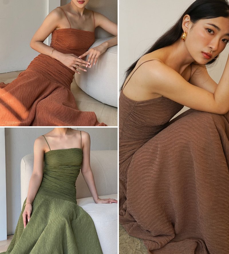 Tangerines - Wrap dress, party dress - 洋裝/連身裙 - 聚酯纖維 