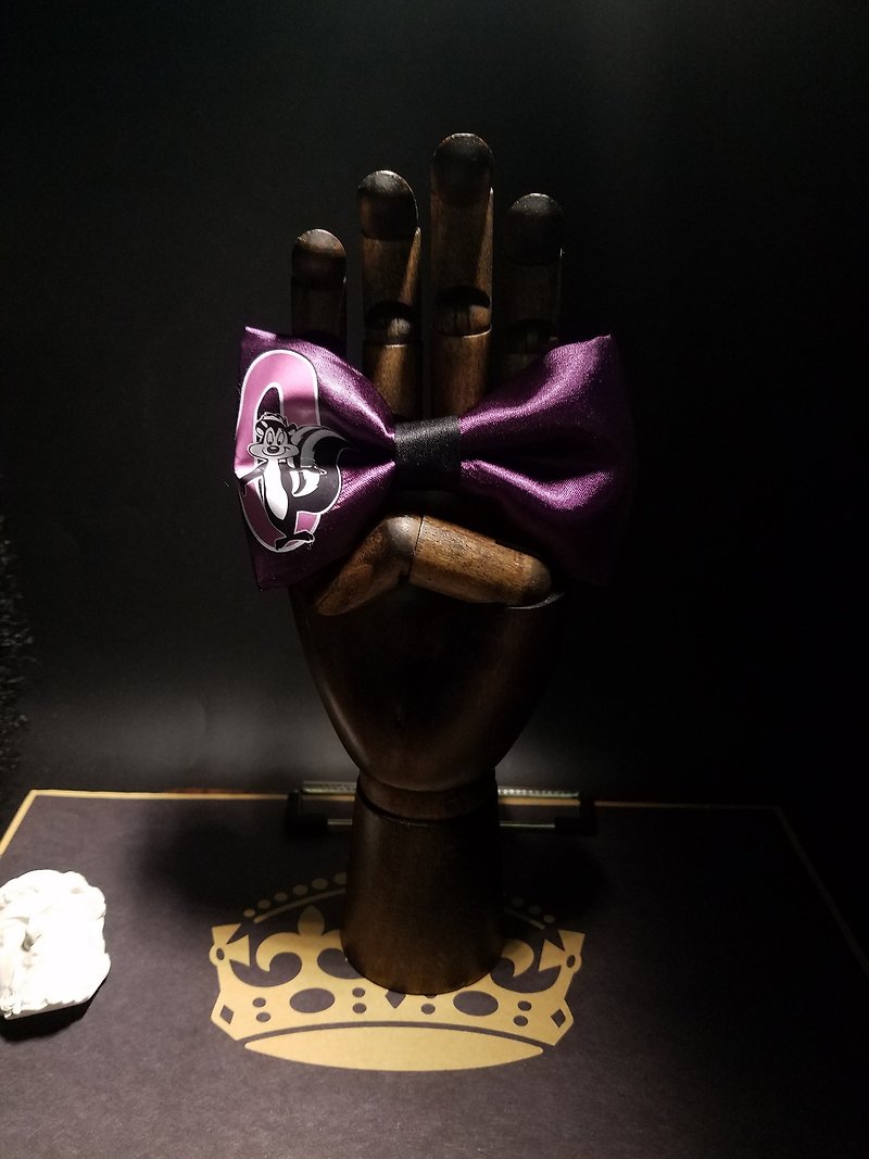 Purple silk printed bow - Bow Ties & Ascots - Silk Purple
