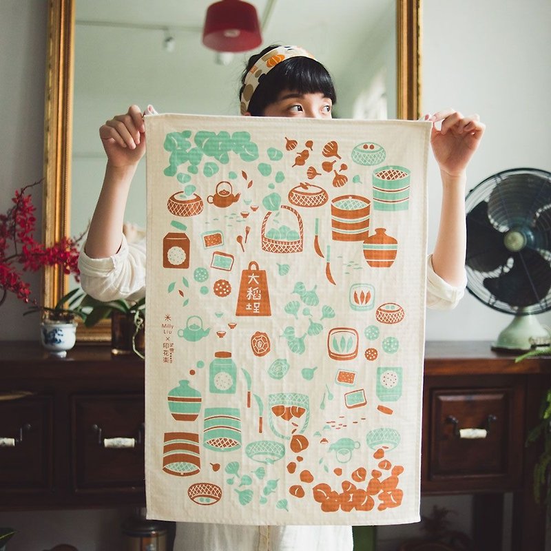 Tea Towel / Milly Collection / Life in Dadaocheng / Green - Other - Cotton & Hemp Green