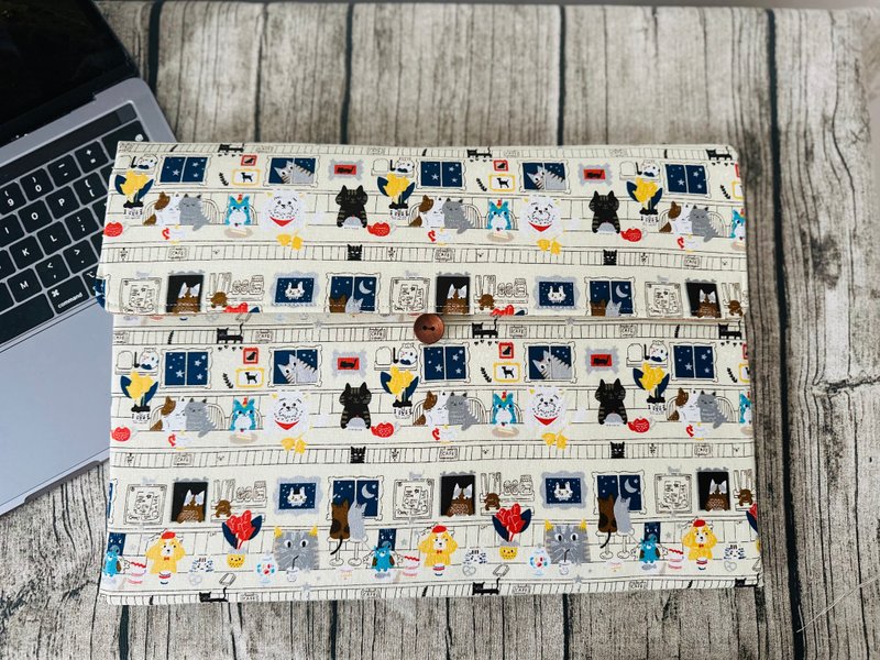 Handmade Japanese Vintage Poster Laptop Sleeve, Protection cover for device - Laptop Bags - Cotton & Hemp Multicolor