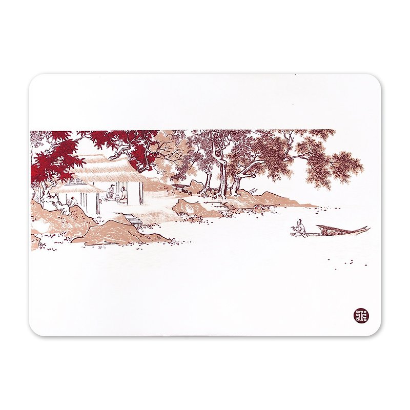 Xishan Yuyin Picture Placemat Gift Silicone Thermal Insulation Cultural Creation│Forbidden City Authorization - ผ้ารองโต๊ะ/ของตกแต่ง - ซิลิคอน หลากหลายสี