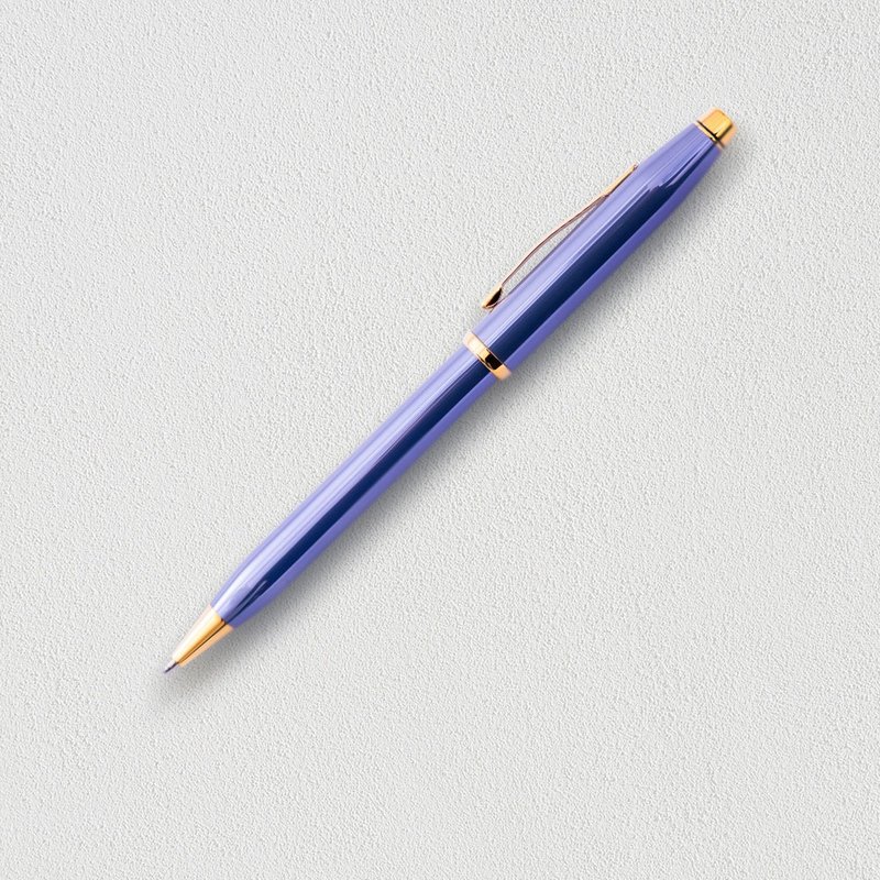 CROSS Century II New Century II lavender blue/23K Rose Gold plated ball pen free engraving - ปากกา - วัสดุอื่นๆ สีน้ำเงิน