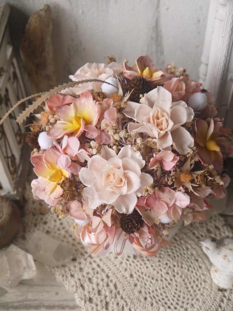 裸色的告白 II(大).自然膚色系.小公主生日.婚禮.乾燥花首選 - 乾燥花/永生花 - 植物．花 粉紅色