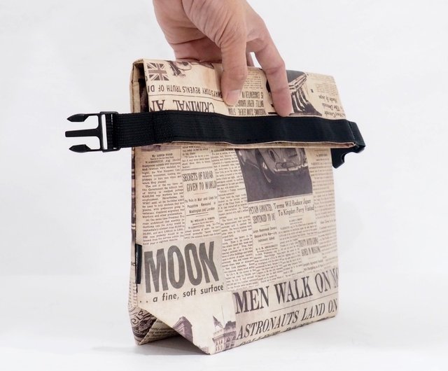 Tote thermal washable paper bag Newspaper Design - Shop Craftbag Thailand  Lunch Boxes - Pinkoi