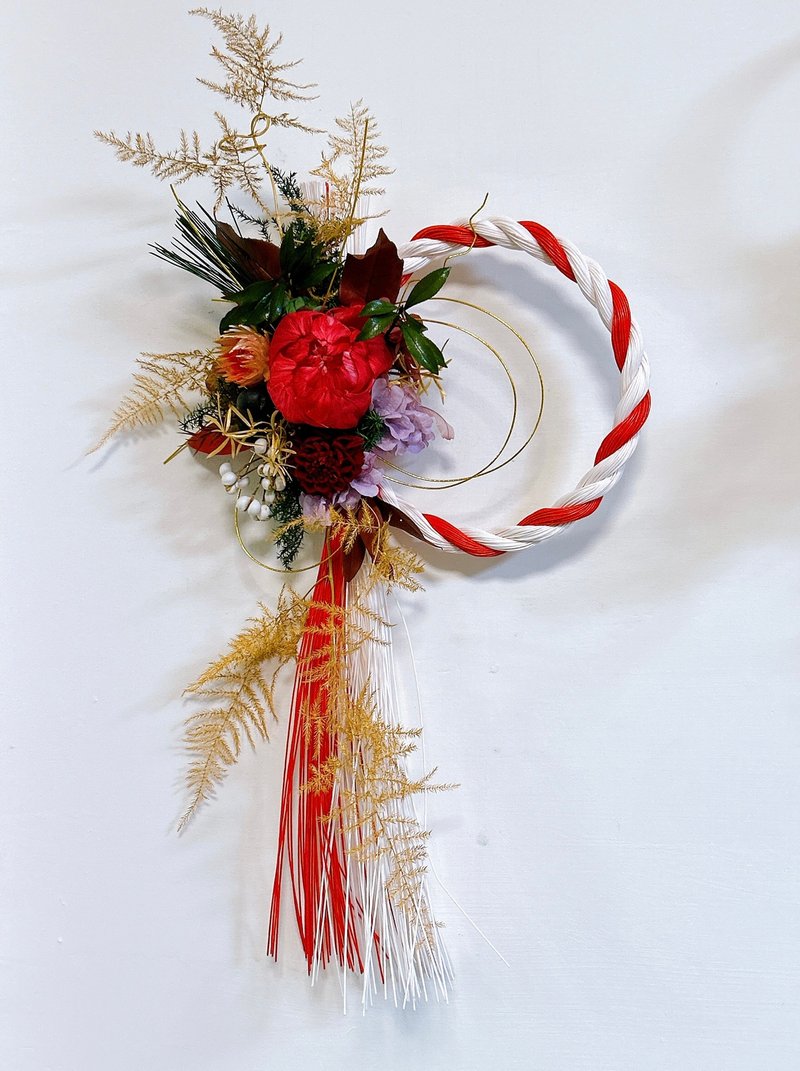 Yangchun 2025 red and white water introduction and rope - Dried Flowers & Bouquets - Plants & Flowers 