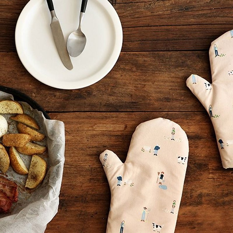 Special offer clearing - baking insulated gloves -05 farm, E2D43281 - Cookware - Cotton & Hemp Khaki