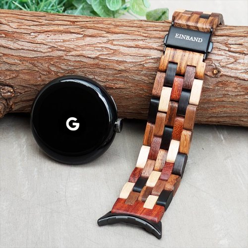 EINBAND 【木製バンド】EINBAND Google Pixel Watch 天然木バンド MIX WOOD【B】
