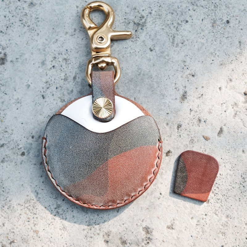 Gogoro/gogoro2 Key Holder Key holder / La Bretagna Wipe Camo Series Tobacco Coffee - Keychains - Genuine Leather Brown