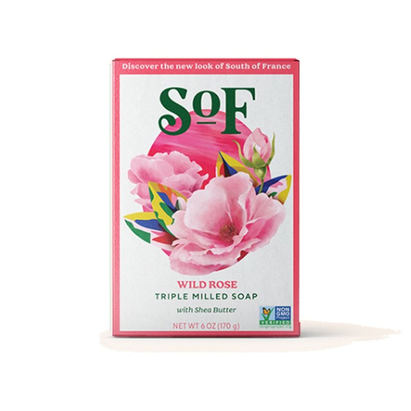 (Box damaged) South of France Marseille soap rose chanson 170g - สบู่ - วัสดุอื่นๆ สีแดง