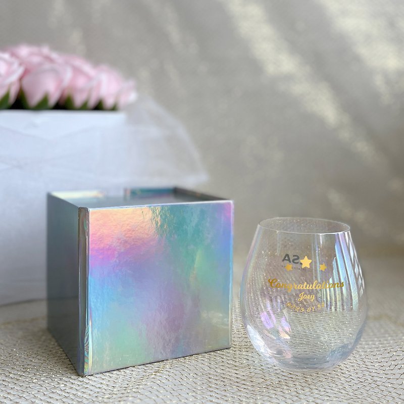 LSA Glasses Colorful Whiskey Glass Customized Gift Text Custom Text Engraving Gift - แก้วไวน์ - แก้ว 
