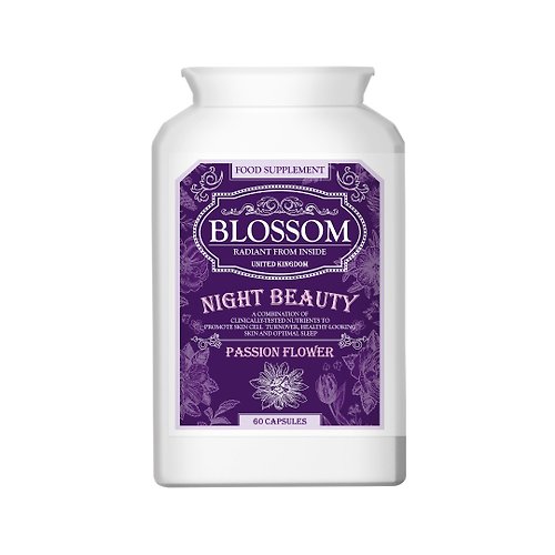 Blossom 英國女士專用保健品 舒壓助眠 修護皮膚 | 英國Blossom Night Beauty 60粒 (4+1套裝)