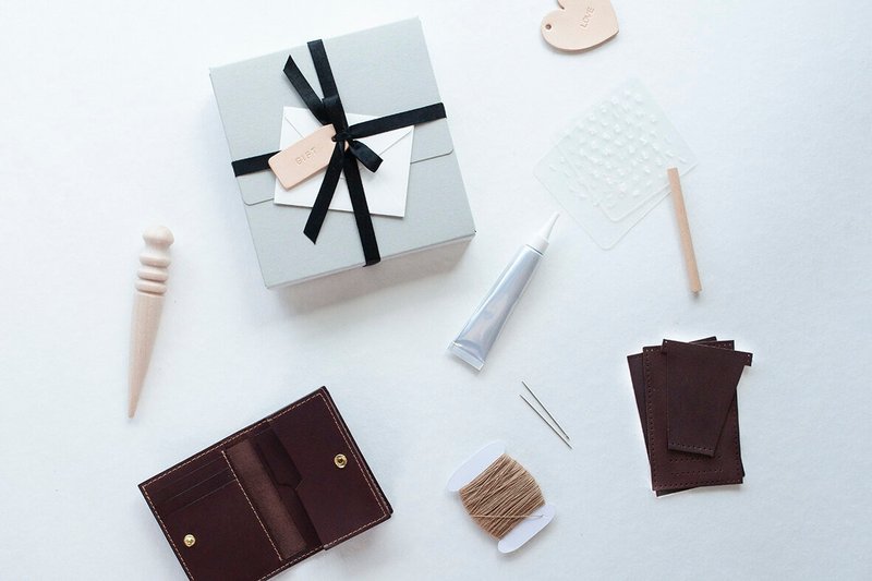 DIY material box multi-layer three-dimensional card holder | leather goods online course | make leather goods at home with peace of mind - Leather Goods - Genuine Leather 