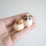[森ホーン] +長髪の猫のブローチデュアルユースアクセサリーネックレス（カスタム髪の色）