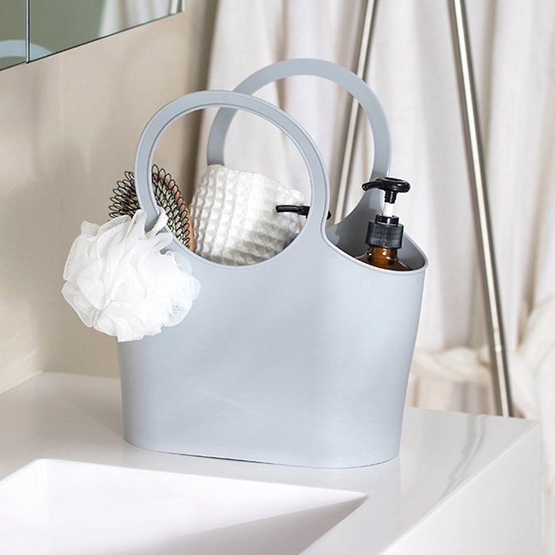 Japanese Frost Mountain Nordic Style Portable Toiletries Storage Basket/Bath Basket - Shelves & Baskets - Plastic Gray