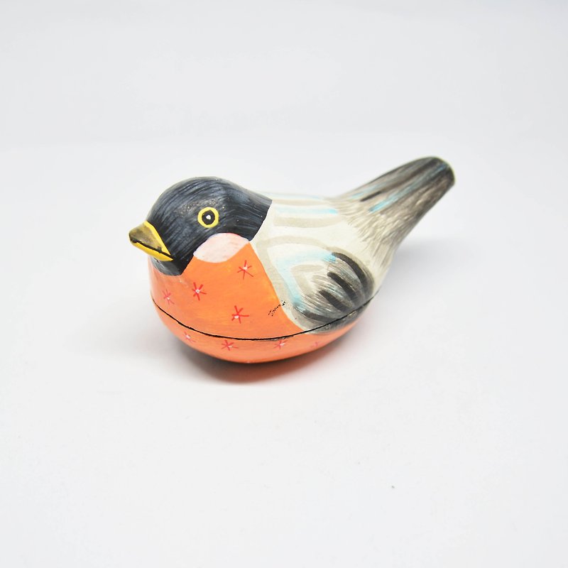 Paper Animal Box-Orange Bird-Fair Trade - Items for Display - Paper Orange