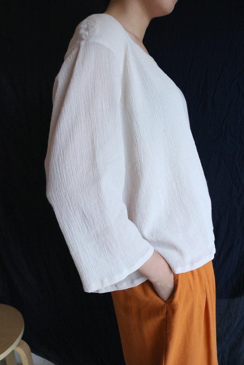 Écorce blouse (limited edition) - 女上衣/長袖上衣 - 棉．麻 